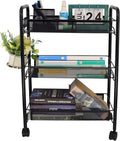 3-Tier Mesh Rolling Cart