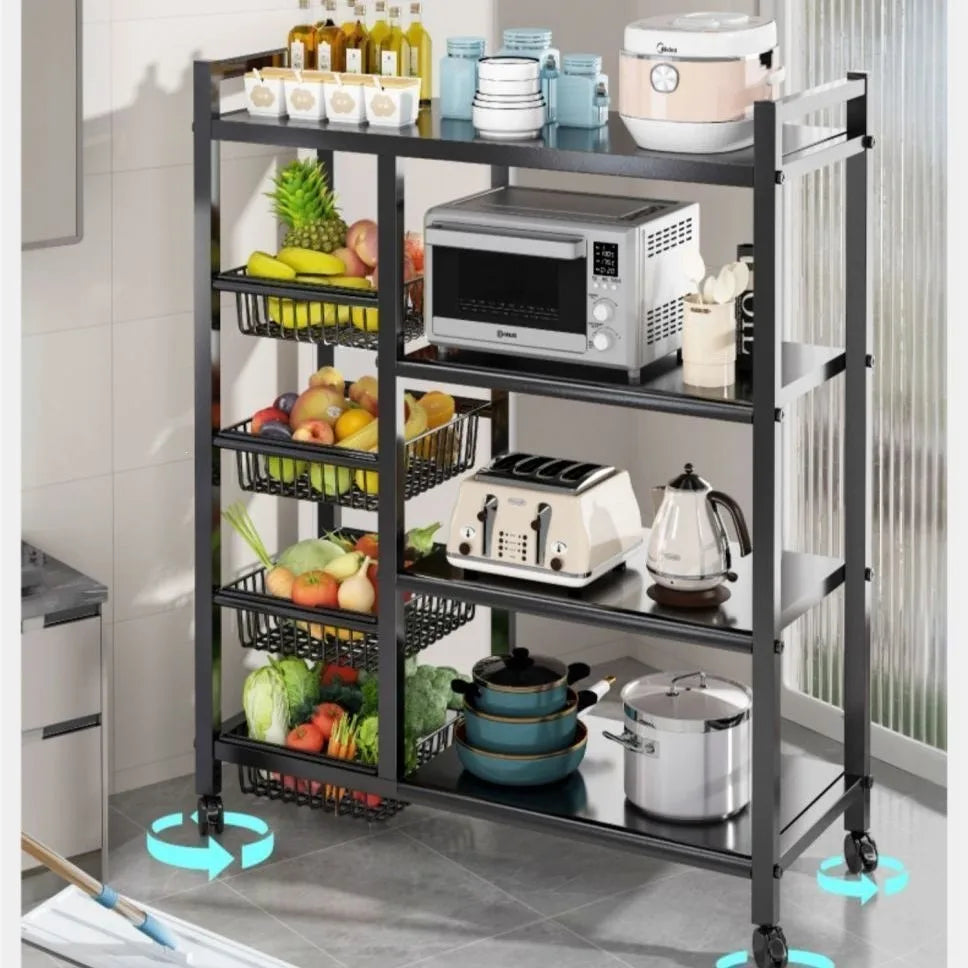 5-Tier Rolling Kitchen Rack