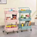 3-Tier Metal Rolling Cart
