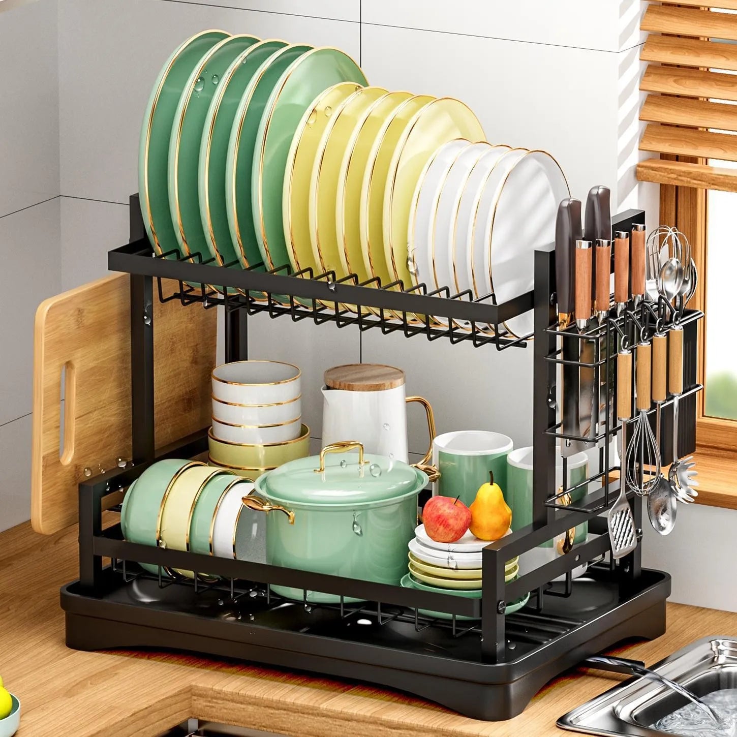 Premium 2-Tier Dish Rack