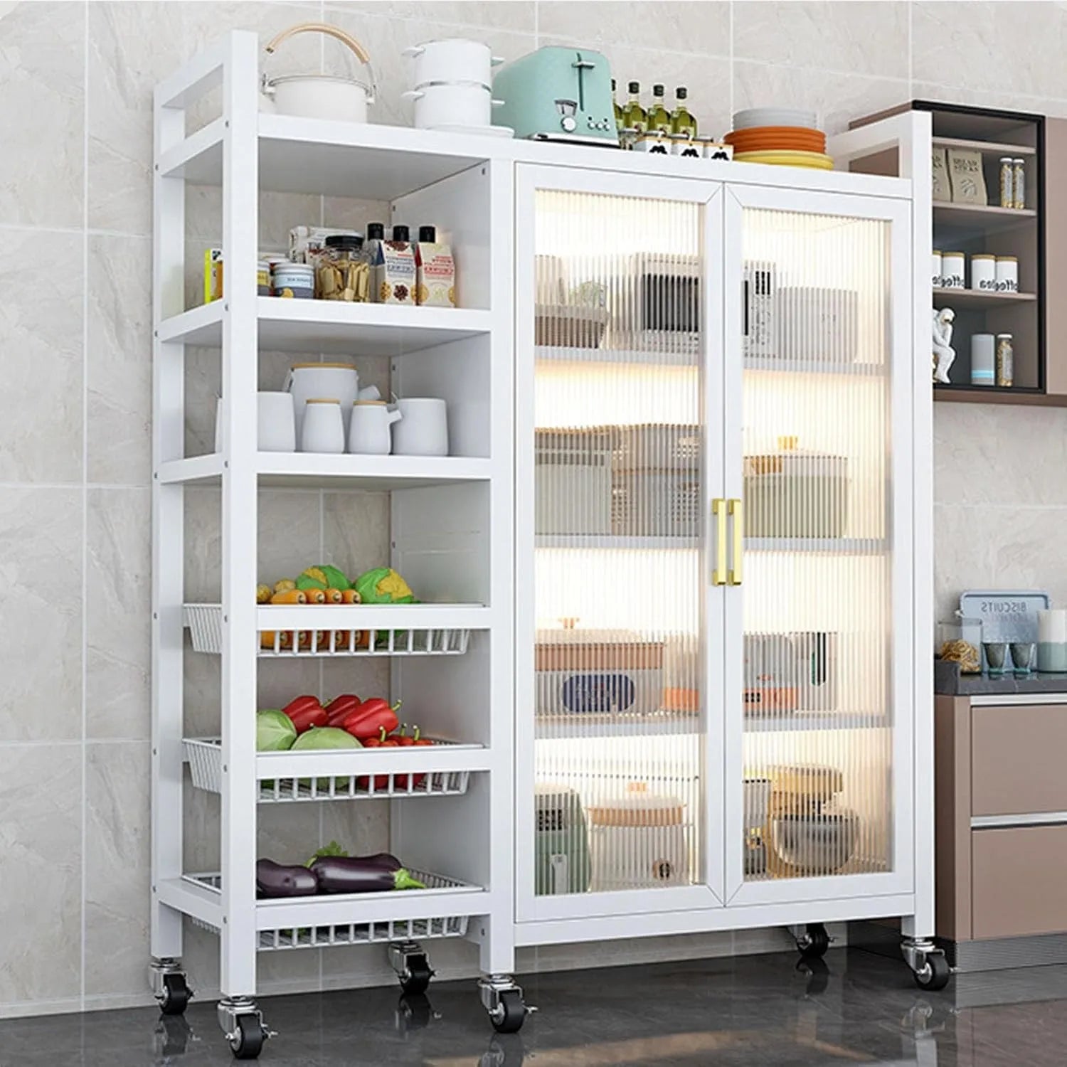 Rolling Kitchen Cabinet